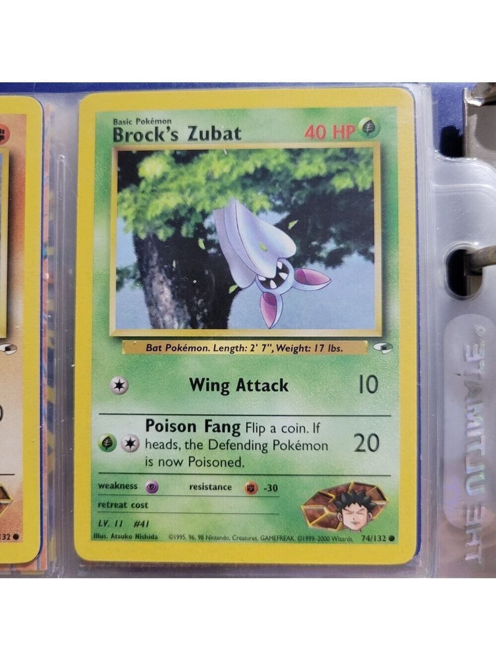 Pokemon Brock's Zubat Card